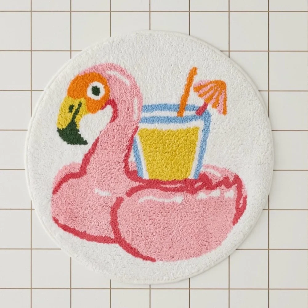 Urban Outfitters Pink Flamingo Bath Mat